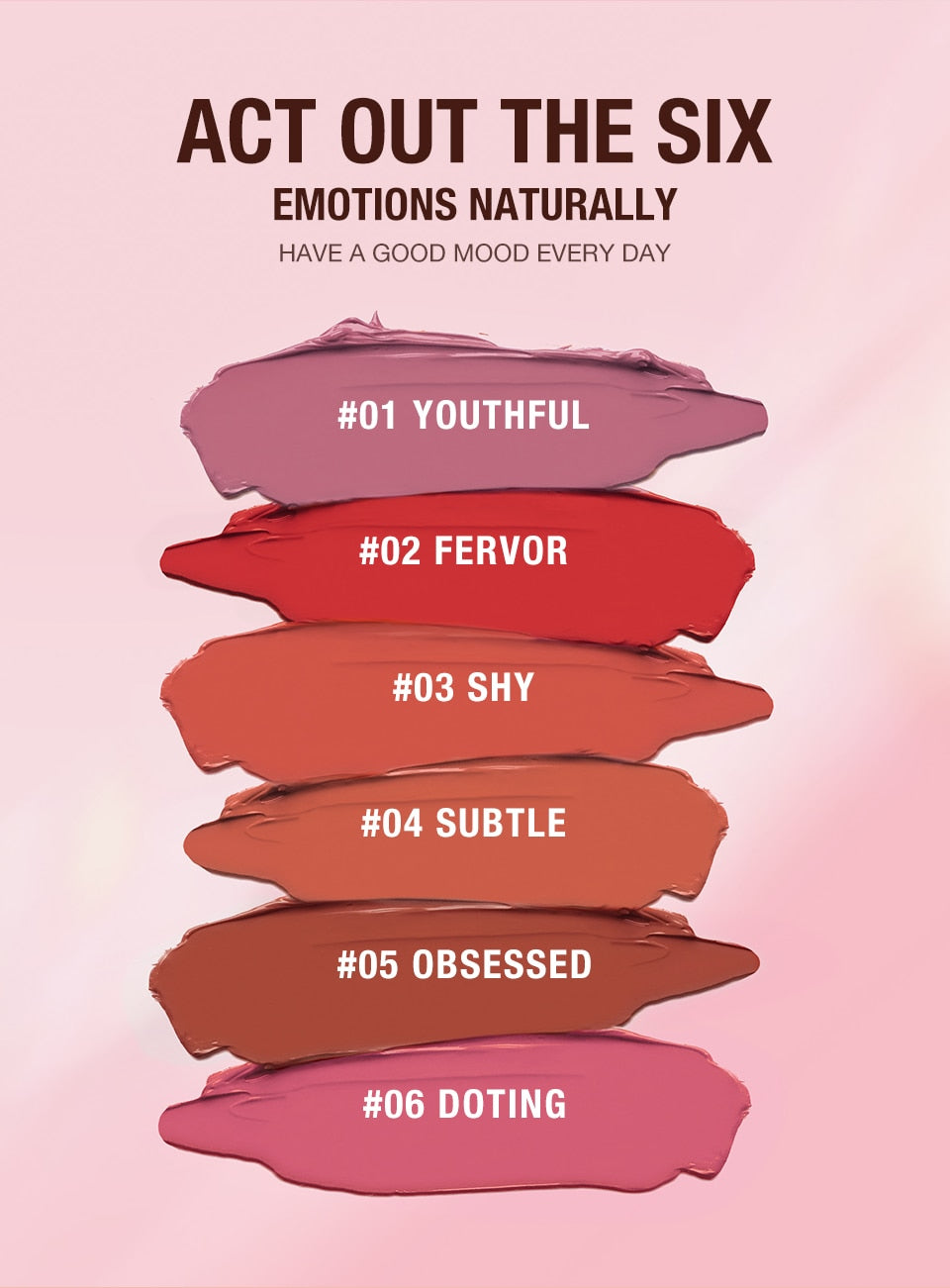 腮红 6 色搅拌防水多用棒