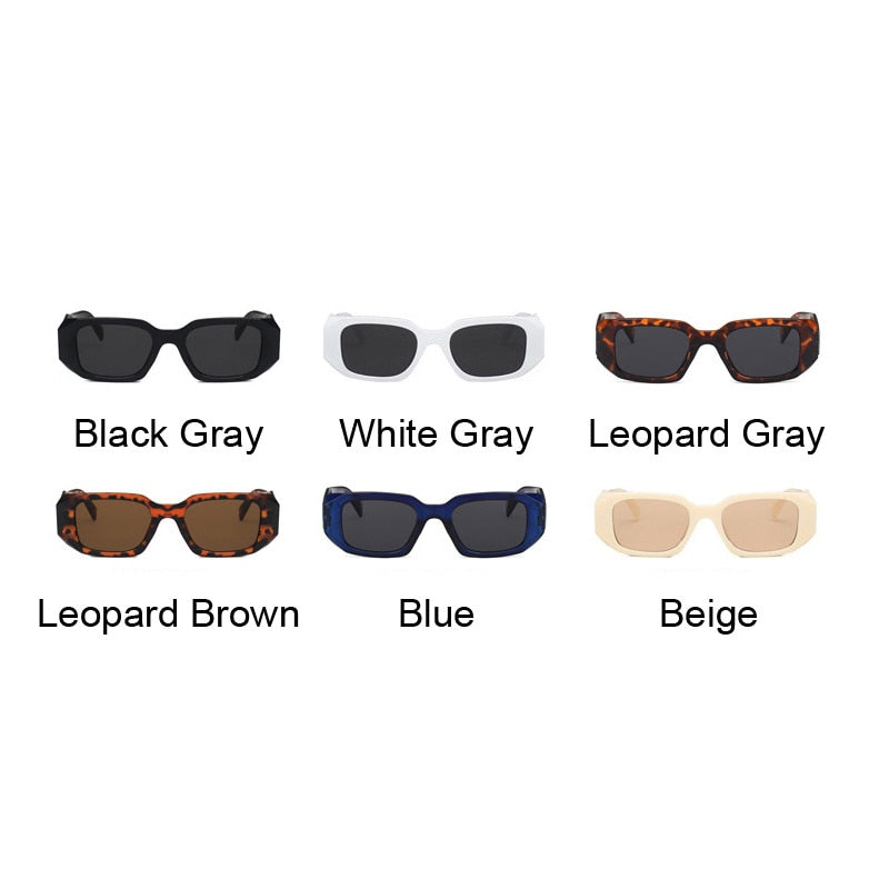 Fashion Square Woman Designer Personality Irregular Vintage Sunglasses