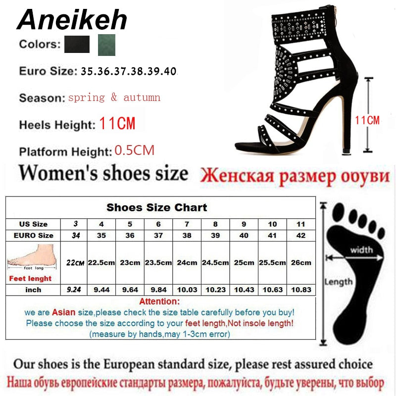 Women Fashion Open Toe Rhinestone Design High Heel Sandals