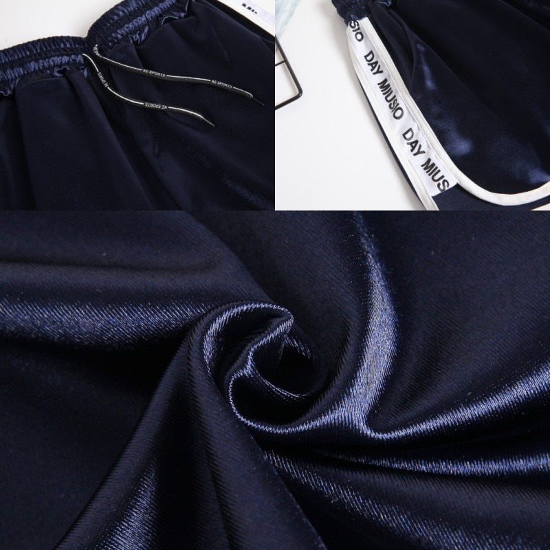 Jogger Letter Striped Sport Workout Shorts