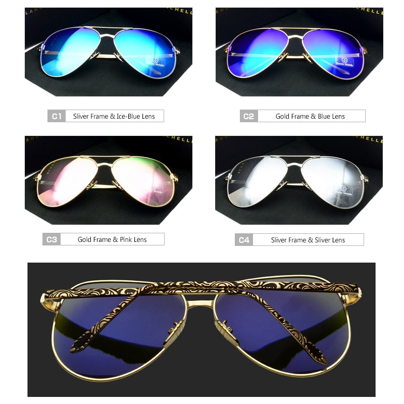 Pilot Women Polarized UV400 Sunglass Mirror Vintage Sun Glasses