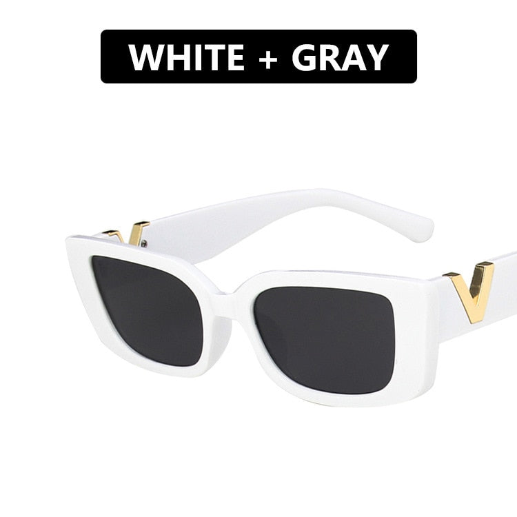 Retro Rectangle Sunglasses Women Brand Designer Vintage Small Frame Sun Glasses