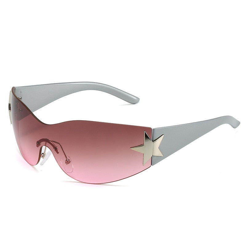 Luxury Punk Sports Sunglasses Women Five Star Fashion Eyewear