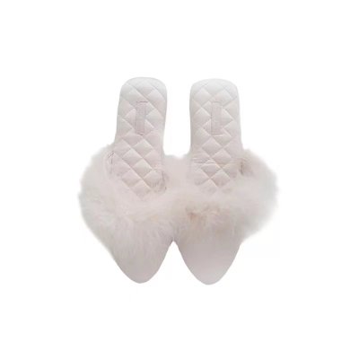 Lovely Women Flip Flop Pointed Toe Home Soft Slippers