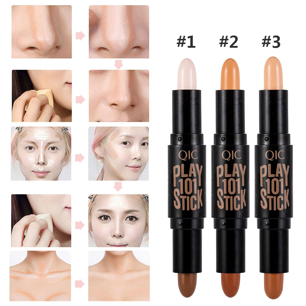 New Lady Facial Highlight Foundation Base Contour Stick Beauty Make Up Face Powder Cream Shimmer