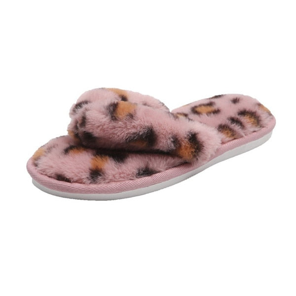 Faux Fur Warm Slides