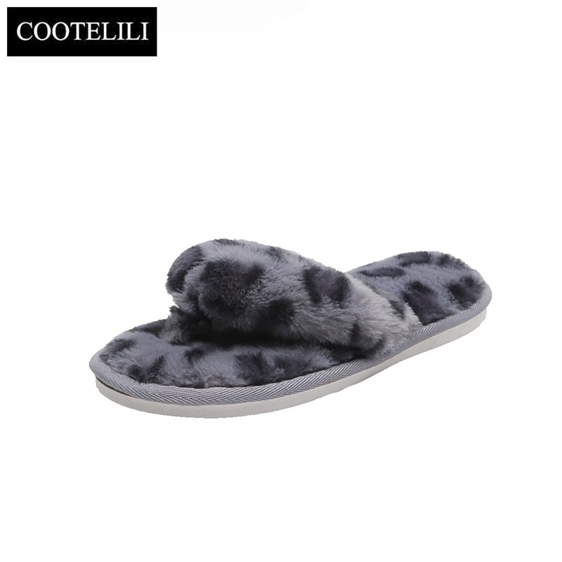 Faux Fur Warm Slides