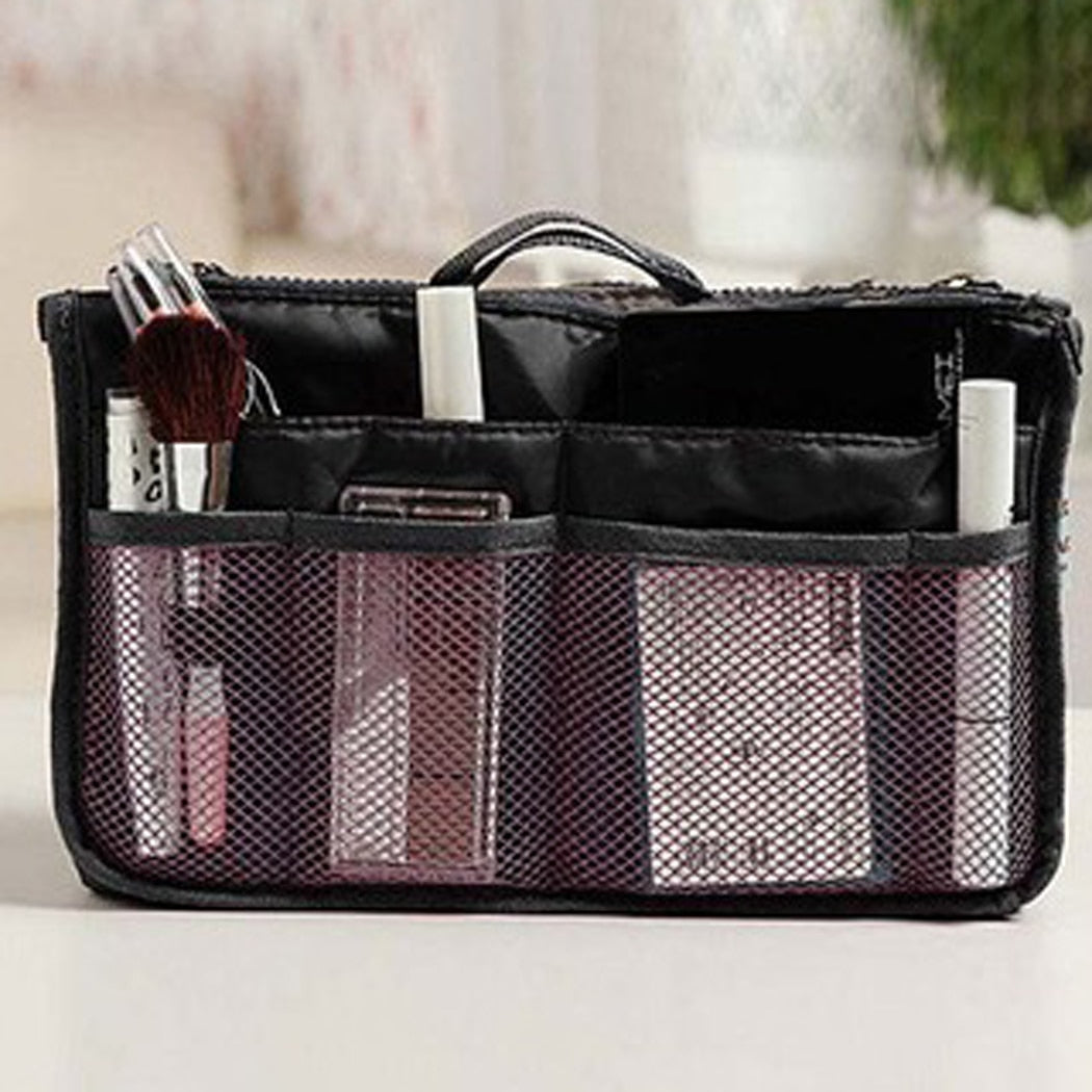 Organizer Insert Bag Women Nylon Travel Insert Organizer Handbag Purse Large liner Lady Makeup