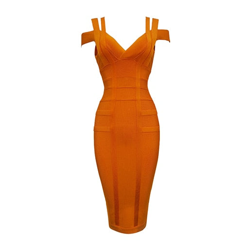 Spaghetti Strap Solid Women Bandage Dresses