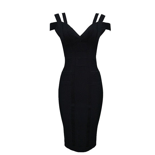 Spaghetti Strap Solid Women Bandage Dresses