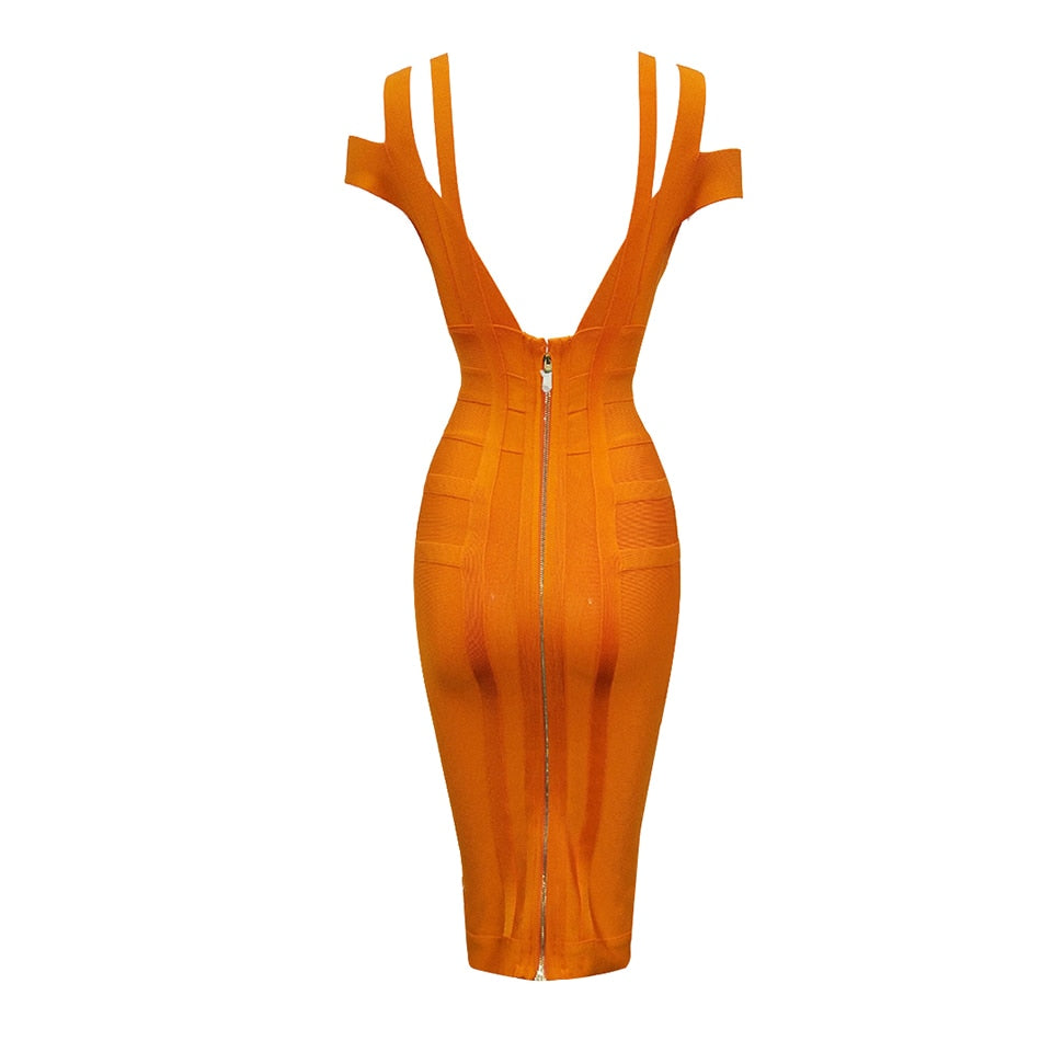 Spaghetti Strap Solid Women Bandage Dresses