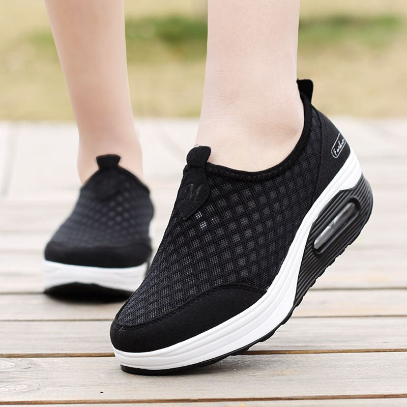 Spring Autumn Casual Women Air Mesh Woman Flats Shoe