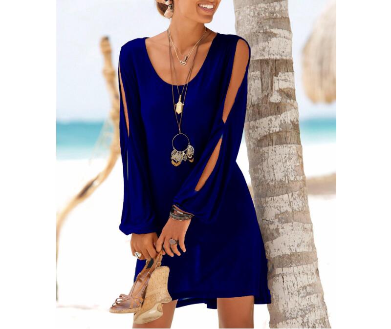 Black Casual Flowy Cold Shoulder Dress