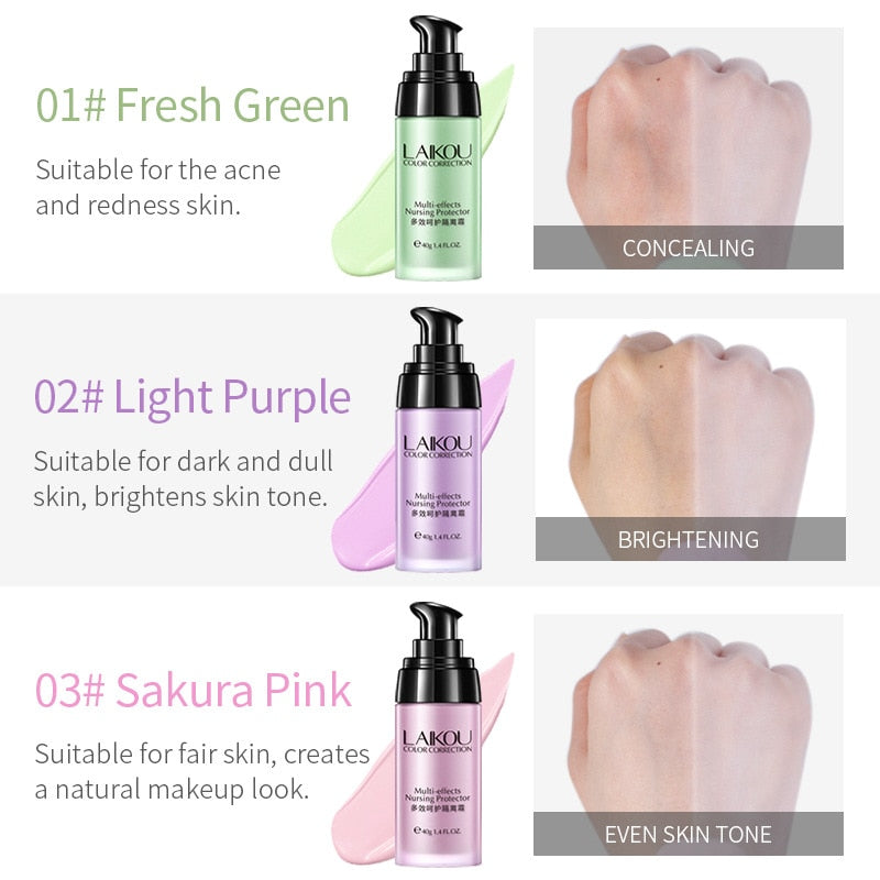 3 Colors Face Smooth Primer Make Up Base