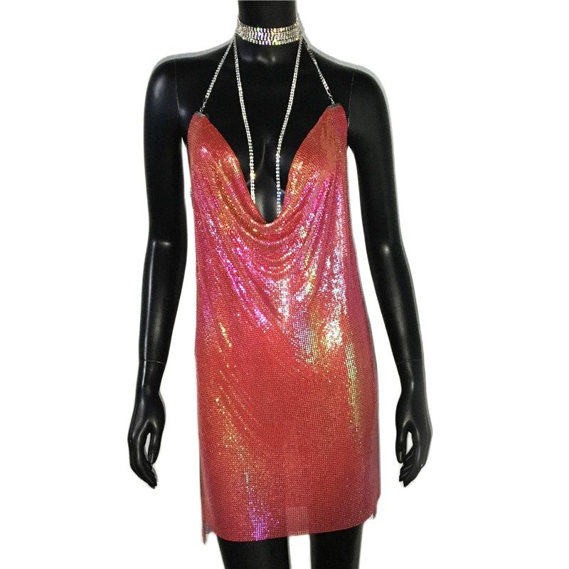 Sexy Gold Mini, Nightclub Party Dress