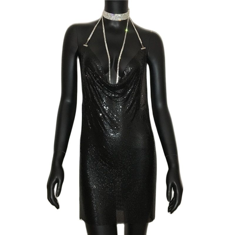 Sexy Gold Mini, Nightclub Party Dress