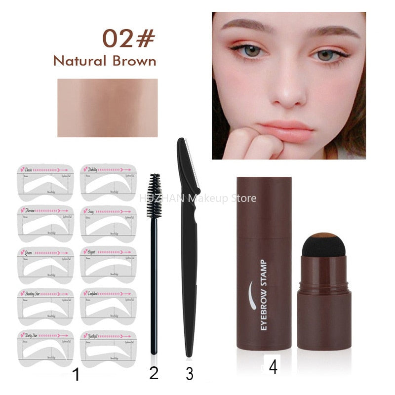 Professional Eyebrow Stamp Shaping Kit With Eyebrow Trimmer Tools