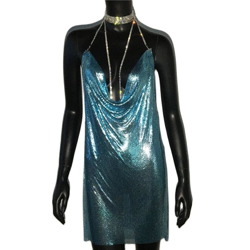 Sexy Gold Mini, Nightclub Party Dress