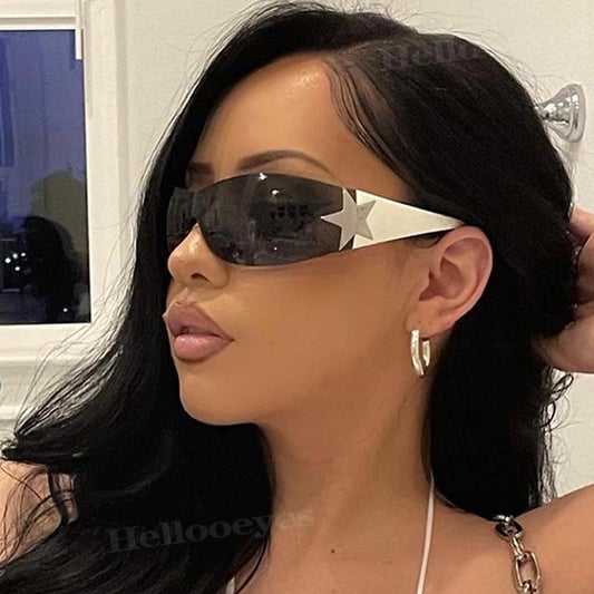 Luxury Punk Sports Sunglasses Women Five Star Fashion Eyewear