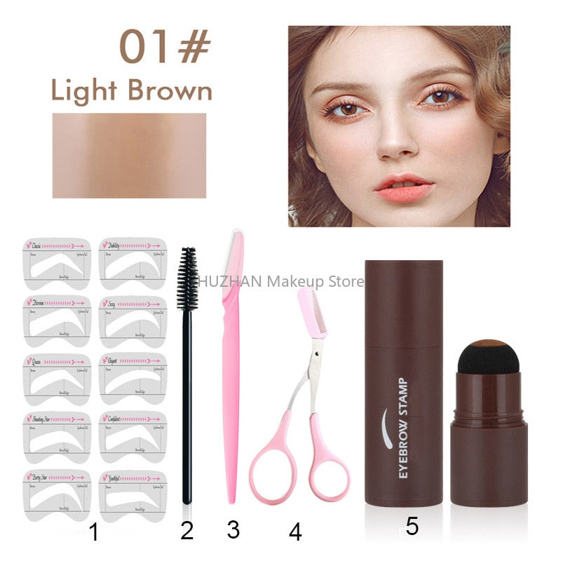 Professional Eyebrow Stamp Shaping Kit With Eyebrow Trimmer Tools